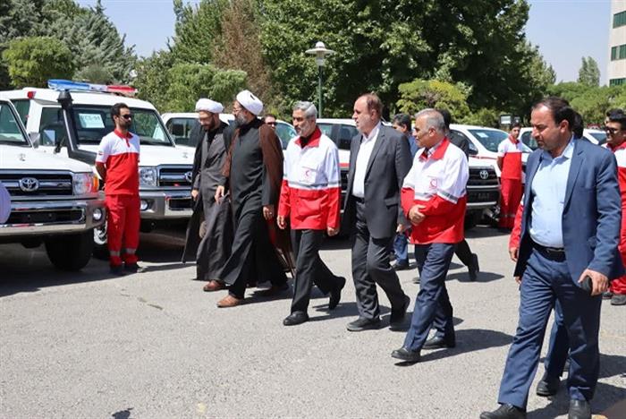 آئین رونمایی از ناوگان جدید امدادی هلال احمر
