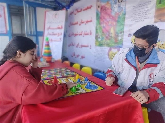 فعالیت اعضای جوانان هلال احمر شهرستان همدان