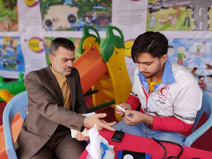 فعالیت اعضای جوانان هلال احمر شهرستان همدان