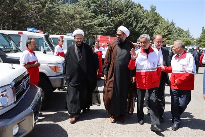 آئین رونمایی از ناوگان جدید امدادی هلال احمر
